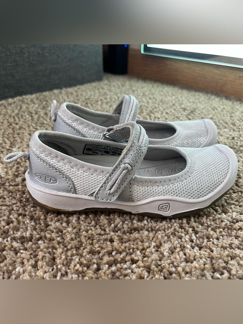Keen Toddlers Light Gray Mary Jane Slip-On Sneakers